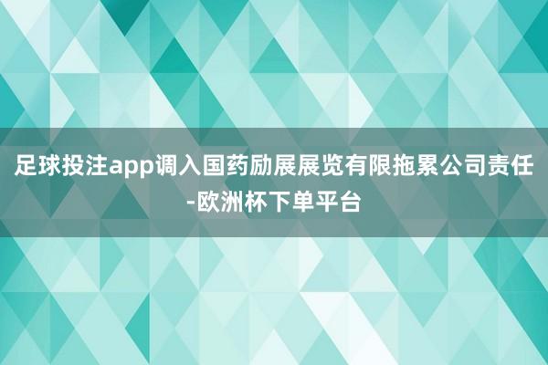 足球投注app调入国药励展展览有限拖累公司责任-欧洲杯下单平台