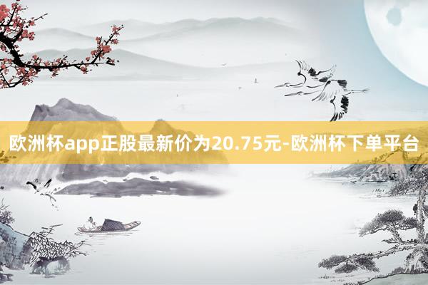 欧洲杯app正股最新价为20.75元-欧洲杯下单平台