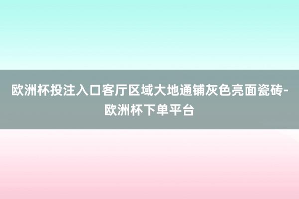 欧洲杯投注入口客厅区域大地通铺灰色亮面瓷砖-欧洲杯下单平台