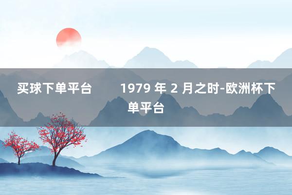 买球下单平台        1979 年 2 月之时-欧洲杯下单平台