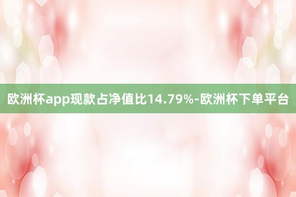 欧洲杯app现款占净值比14.79%-欧洲杯下单平台